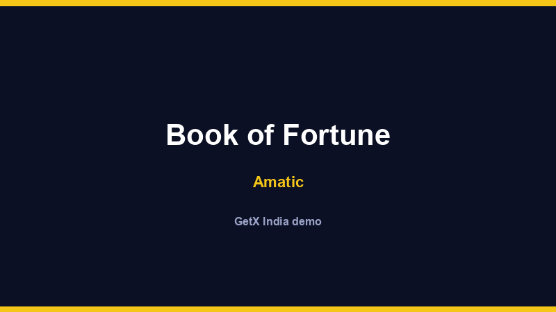 Book of Fortune — Amatic