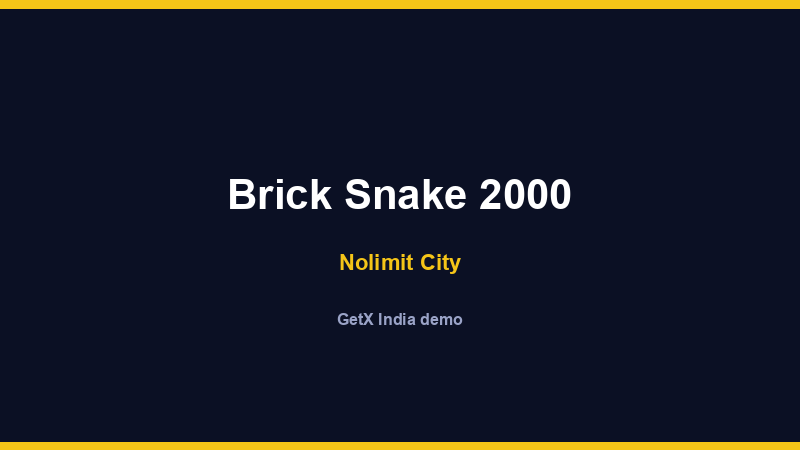Brick Snake 2000 — Nolimit City